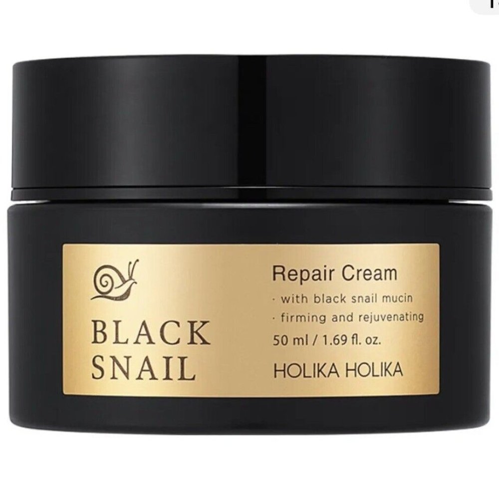 Holika Holika BLACK SNAIL REPAIR CREAM 1.69oz / 50ml, Made in Korea, NEW